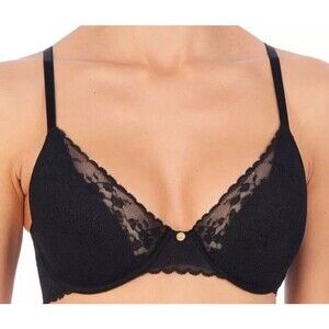 $84 Natori 30DD Bra 727191 Cherry Blossom Plunge Lace Convertible Spacer Push-Up